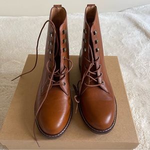 NWB Madewell Kellie Lace Up Boots